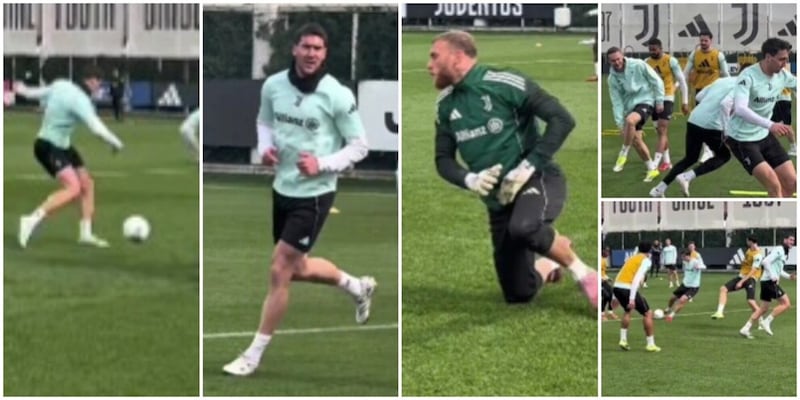 Il ritorno di Vlahovic: in campo e segna subito! L'allenamento alla Continassa