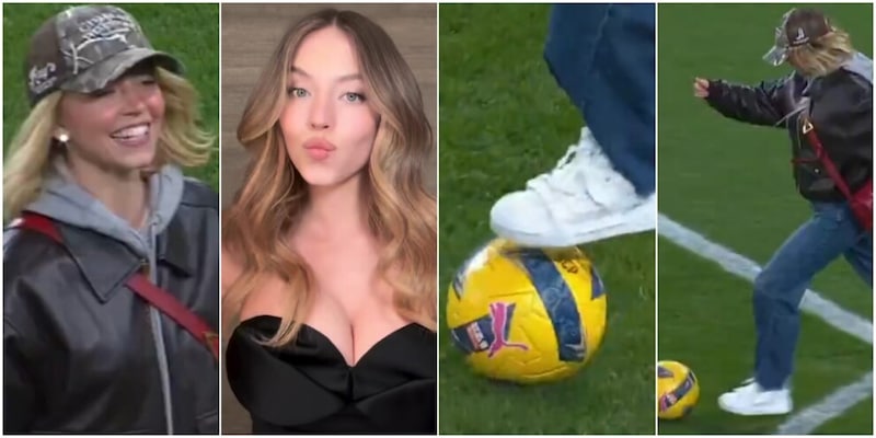 Sidney Sweeney da Hollywood al calcio: show in campo a Lisbona e rivela, "Il mio giocatore preferito &egrave;..."