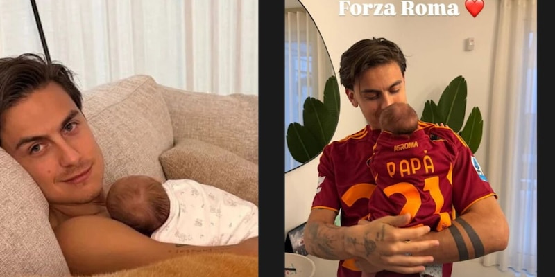 Dybala, la figlia neonata con la maglia della Roma. E la moglie svela cosa fa in casa&nbsp;