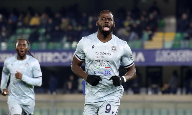 Davis non si ferma più: tre gol nelle ultime quattro e doppia cifra raggiunta per il 9 dell'Udinese
