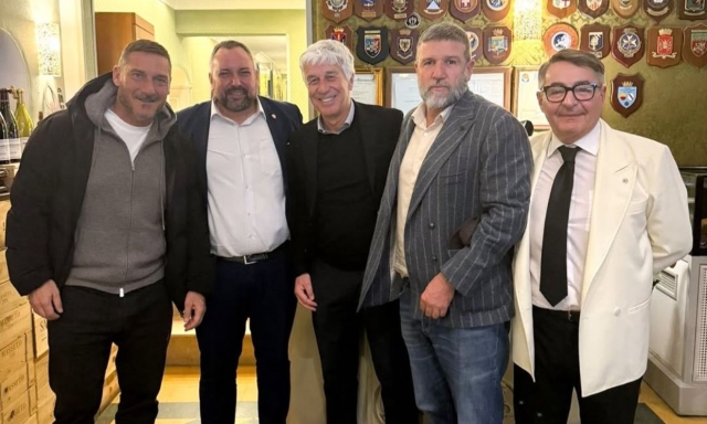 Candela porta Totti e Gasperini a cena: pesce, vino e la Roma del futuro nel menù, i retroscena