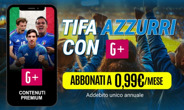 Tifa Azzurri con G+. Promo speciale: un anno di Gazzetta a partire da 0,99 euro al mese