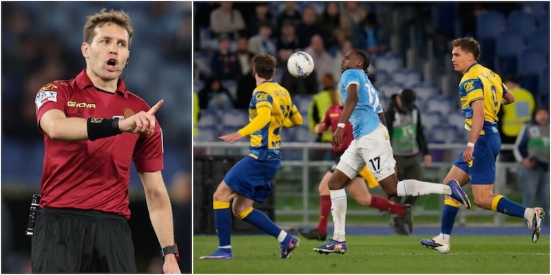Non c&rsquo;&egrave; rigore ma Marcenaro si perde tutto: male l'arbitro di Lazio-Parma