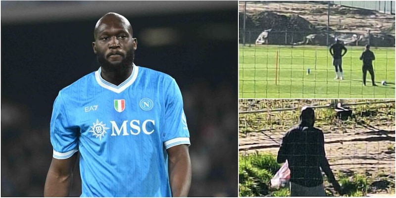 Napoli, Lukaku torna in campo: le foto dell'allenamento in Belgio
