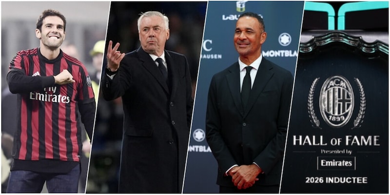 Ancelotti, Kak&agrave; e Gullit nella Hall of Fame 2026: la premiazione pre Milan-Juve