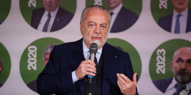 De Laurentiis chiarissimo: "Abete non &egrave; adatto per la Figc". Poi la battuta su Malag&ograve;: "Ha un solo difetto, ama la Roma..."