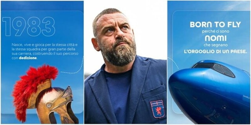 De Rossi, che emozione: Ita gli dedica un aereo, il post scatena i tifosi