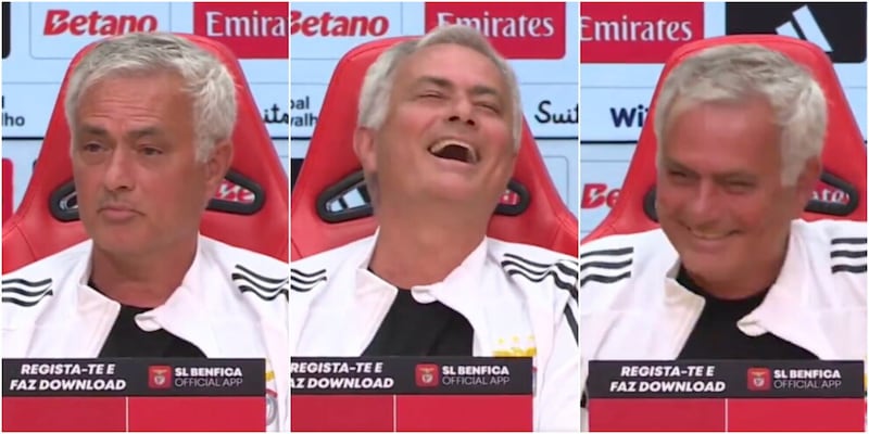 Il giornalista portoghese risponde e Mourinho scoppia a ridere: la conferenza del Benfica diventa uno show