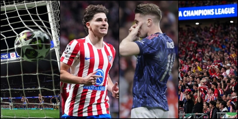 Alvarez risponde a Gyokeres, Atletico-Arsenal pari di rigore: la semifinale si decide al ritorno