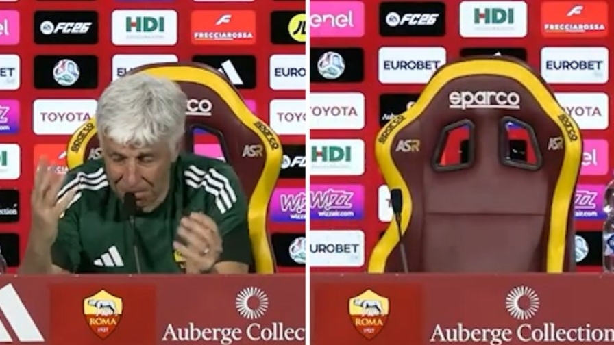 Roma, Gasperini scoppia a piangere e abbandona la conferenza stampa: il video