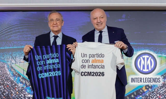 Marotta a Madrid per la presentazione del Corazón Classic Match: con lui, Zanetti, Toldo e Cambiasso
