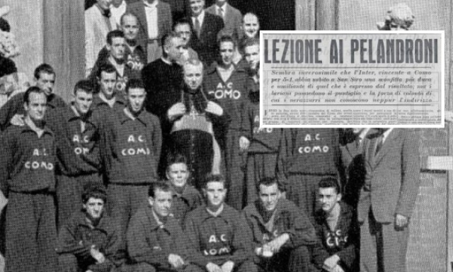 "Lezione ai pelandroni": 76 anni fa l'unico Como che vinse a San Siro con l'Inter