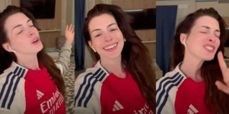 Il diavolo veste Prada...e anche l&rsquo;Arsenal: Anne Hathaway mai vista cos&igrave;