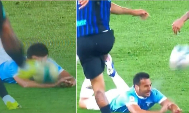 "Pedro Pedro Pedro pem!", "Il karma esiste": la pallonata della vendetta in Lazio-Inter diventa virale