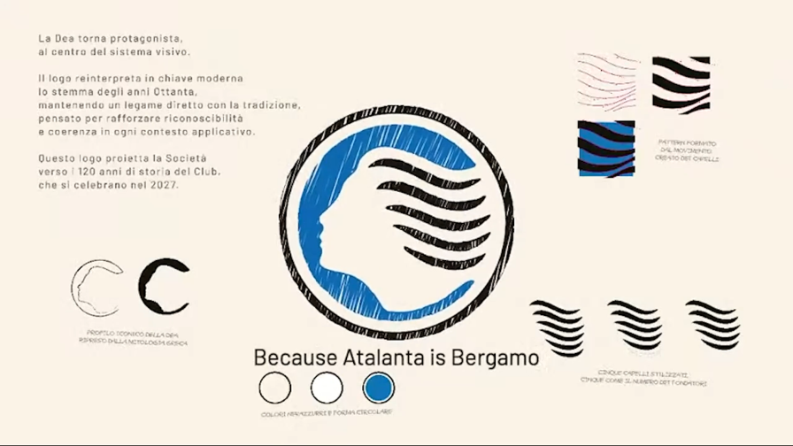 L'Atalanta presenta il nuovo logo: la Dea torna agli anni '80 con una differenza