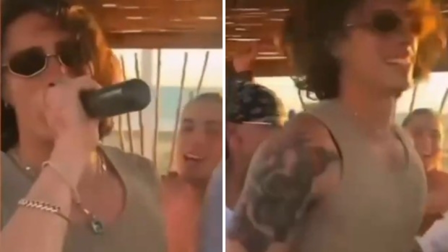 Calafiori scatenato a Fregene: canta l'inno della Roma a squarciagola!