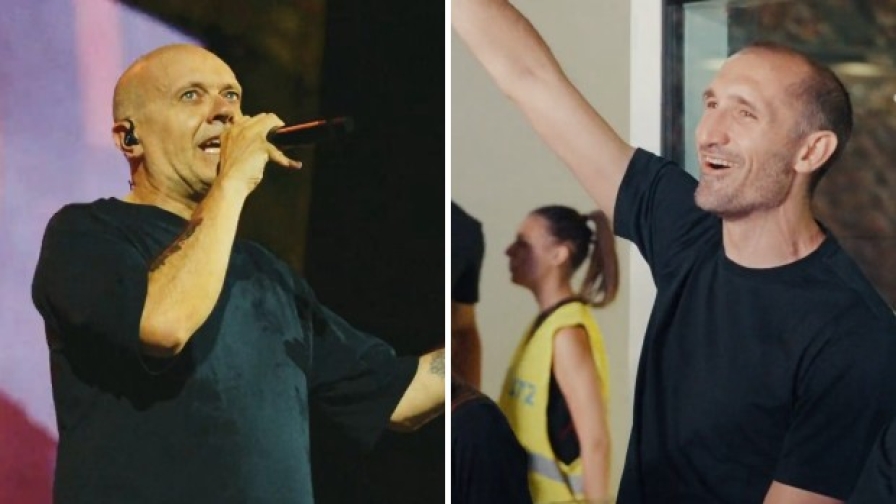 Max Pezzali dedica "Gli anni" agli Azzurri e tra il pubblico spunta Chiellini