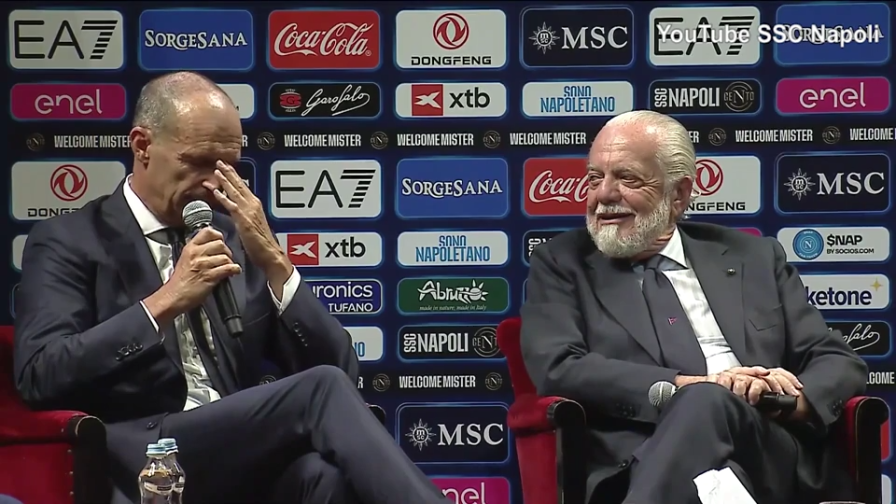 Allegri si commuove ricordando una telefonata di De Laurentiis: il motivo è toccante