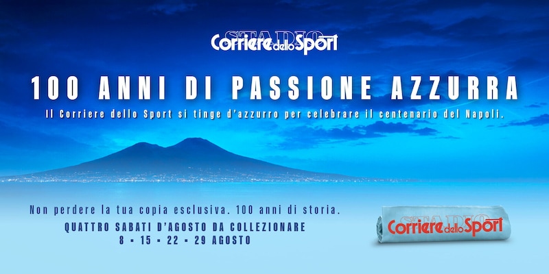 100 anni di passione azzurra: ogni sabato il Corriere dello Sport si tinge di azzurro