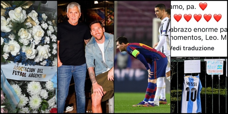 Messi, l'addio a pap&agrave; Jorge &egrave; struggente: "Non so come andare avanti". CR7 si stringe all'argentino