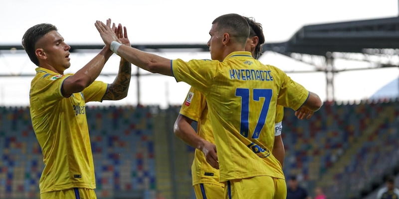 Coppa Italia, il Frosinone travolge 4-1 la Juve Stabia