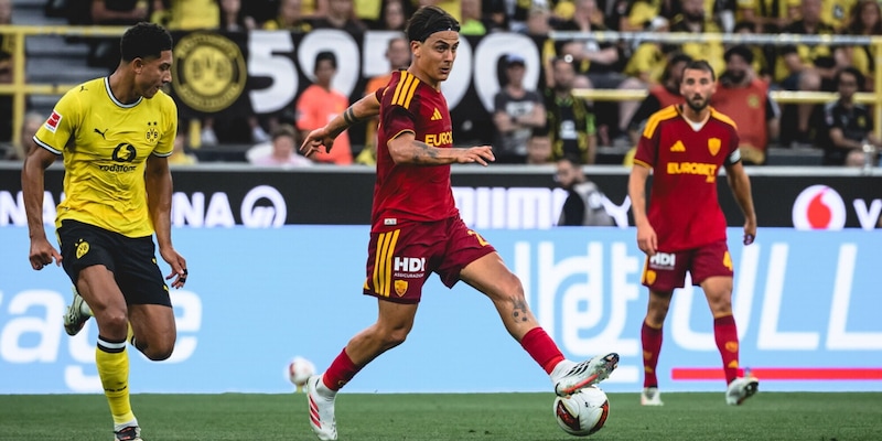 La Roma scappa con un super Dybala, il Borussia Dortmund la riacciuffa: 2-2 per Gasperini in Germania