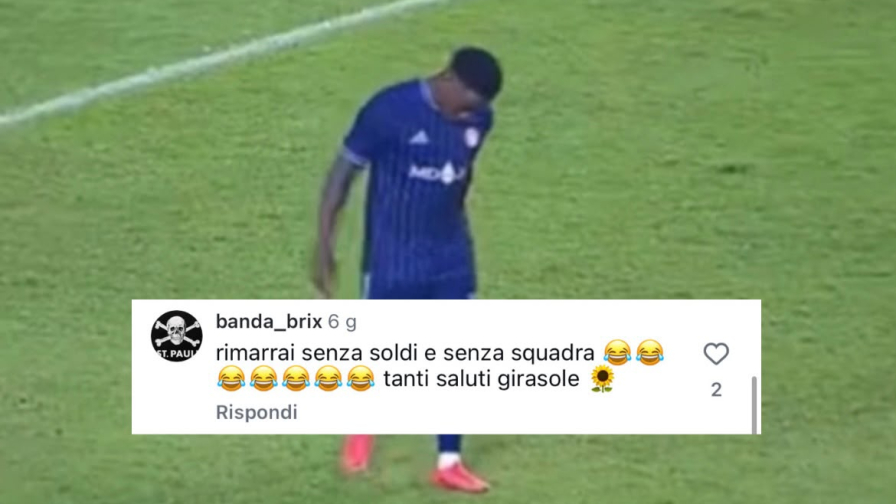 Lecce, disastro per Banda: maxi multa e rigore sbagliato. Gli ex tifosi lo deridono così