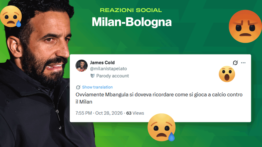 Da “Cisse come Inzaghi” allo psicodramma: le reazioni social a Milan-Bologna